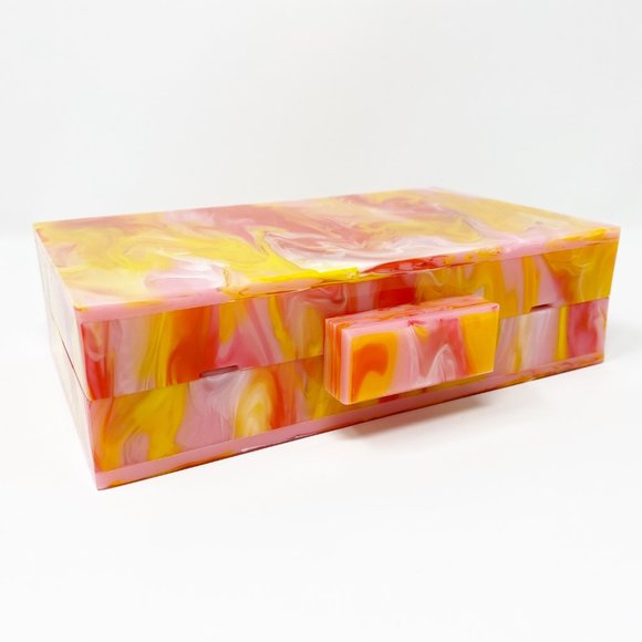 Acrylic Party Box in Pink and Yellow - Picture 5 of 13